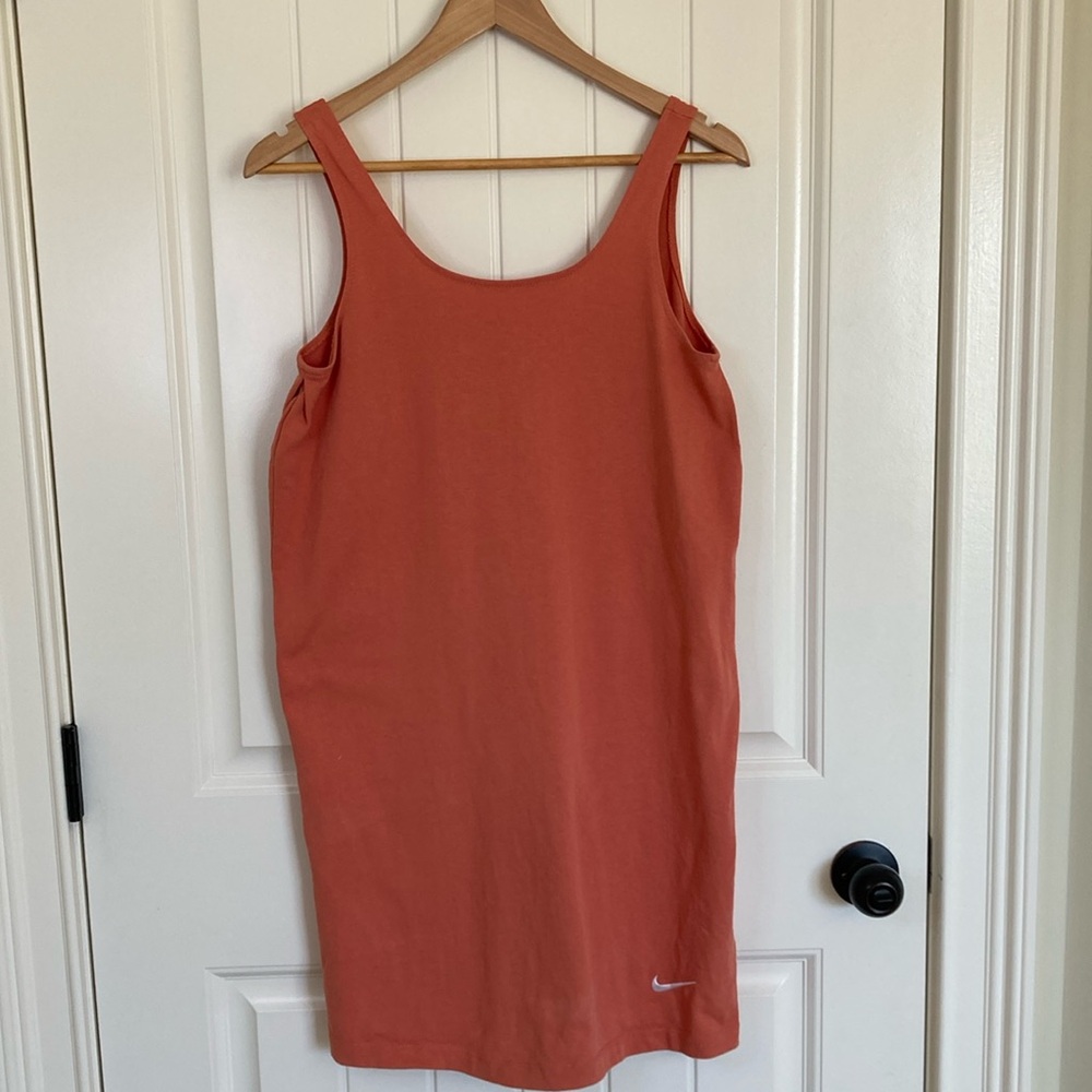 Nike Womens Sunshine Tank Dress Orange Size‎ XL Cotton Athleisure